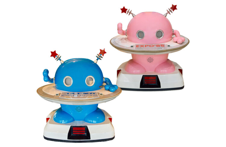 コスモ星丸のロボットも展示。現役時代はジャンケンもしてくれた。