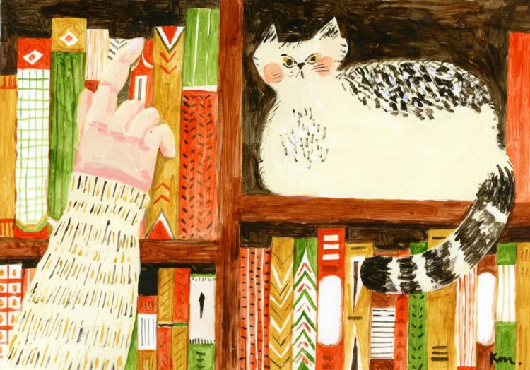 楓真知子（日本）「ねこの生活」。