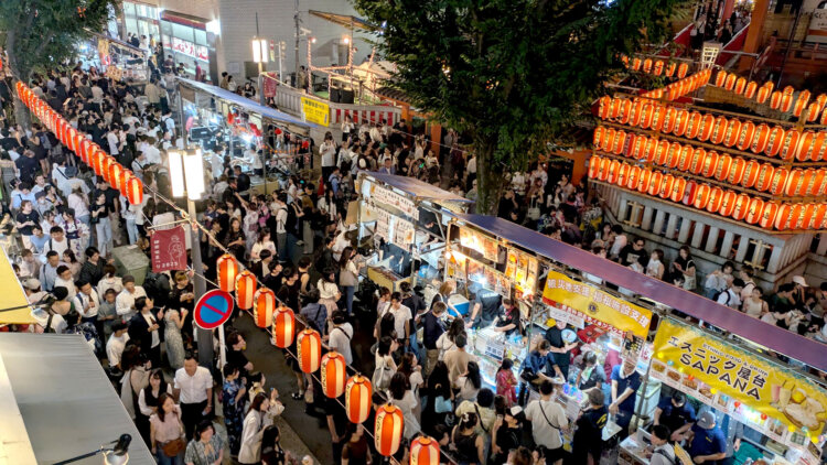 夏の風物詩であるほおずき鉢を見て回るもよし、神楽坂グルメを食べ歩くもよし。