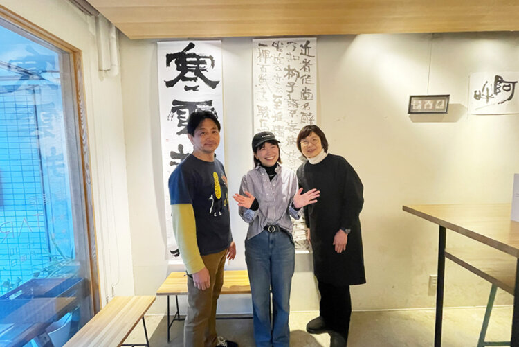 こちらのお店を紹介してくれた井波さん（公園でキャッチボールしてたお父さん）を呼んでくれて、少しだけ再会！