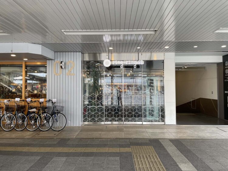 りんりんスクエア土浦で自転車を返却。