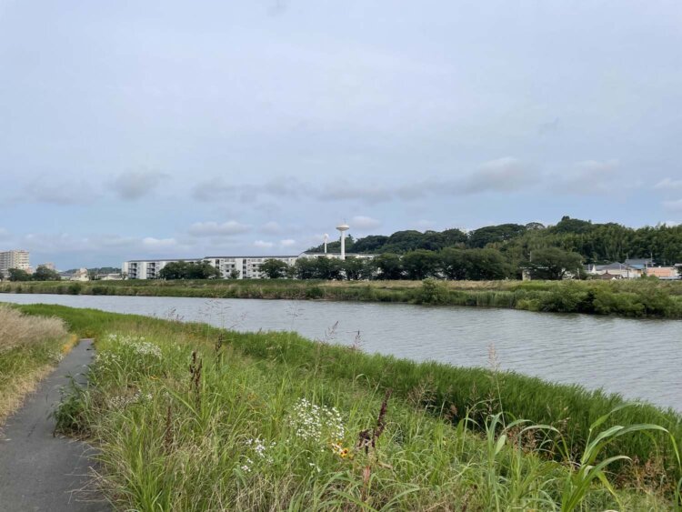 団地の給水塔。