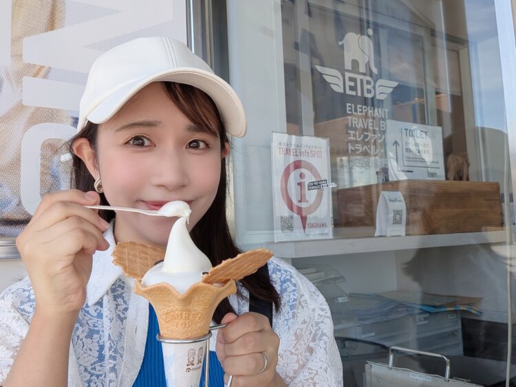象の鼻を歩いた後は、象の鼻カフェでひと休み。