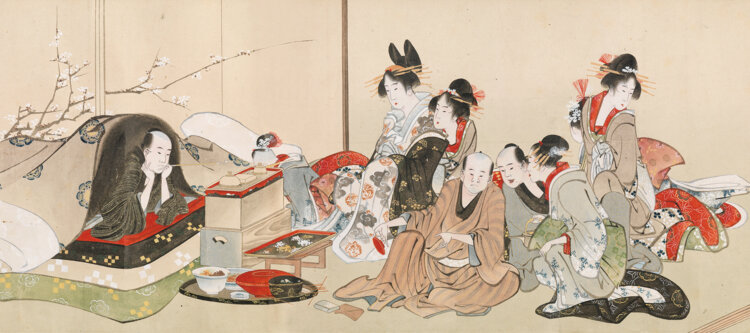 葛飾北斎「隅田川両岸景色図巻」（部分）　すみだ北斎美術館蔵 （半期巻き替え・通期）