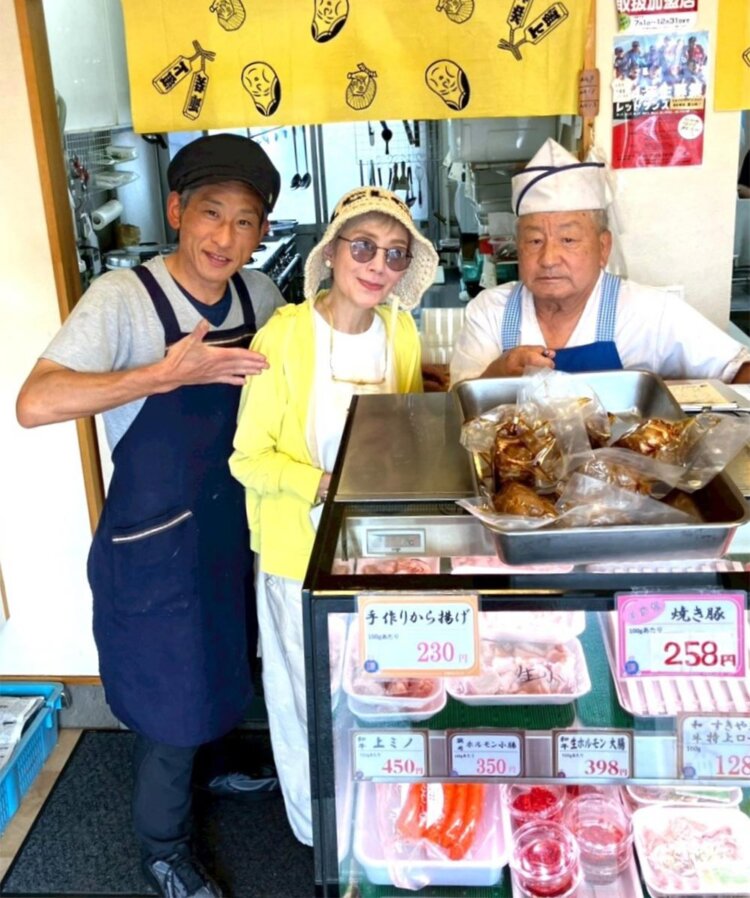 『マルケンミート』さんの「宗岡の高倉健」と息子さん。楽しいお話をありがとうございました。