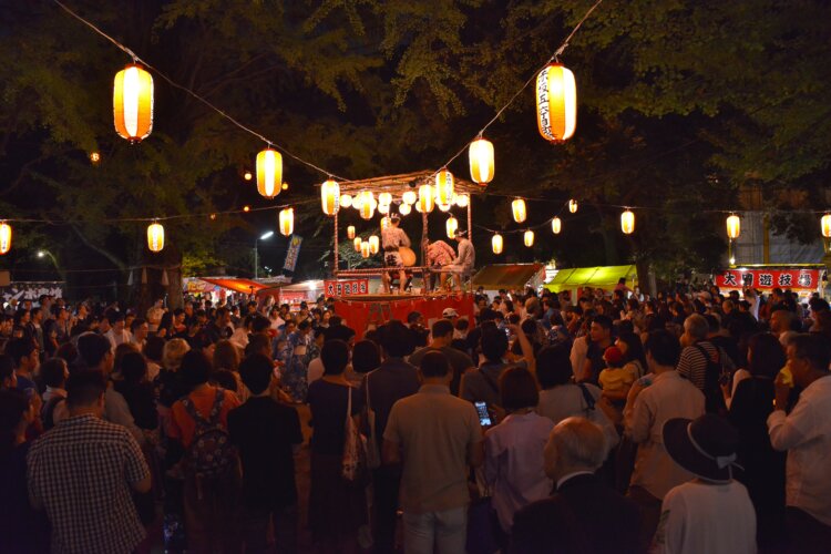 にぎやかな盆踊り大会は11日（金）～13日（日）の各日18時30分～21時（13日は19時～）。