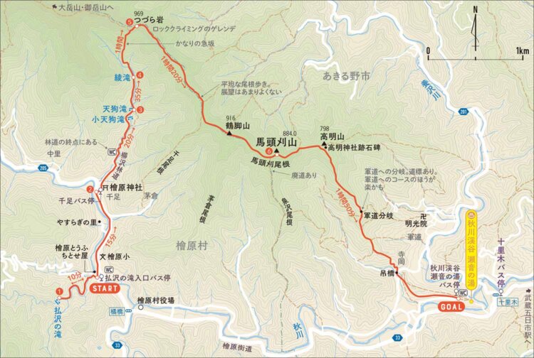 【首都圏日帰り山さんぽ50】払沢の滝から馬頭刈山_1