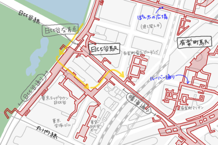 地下マップ（有楽町・銀座）