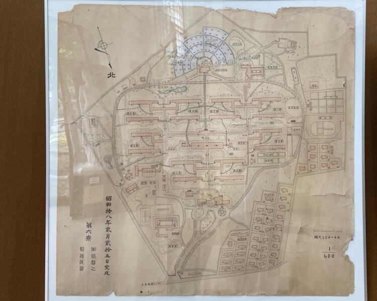 傷痍軍人東京療養所時代の地図。