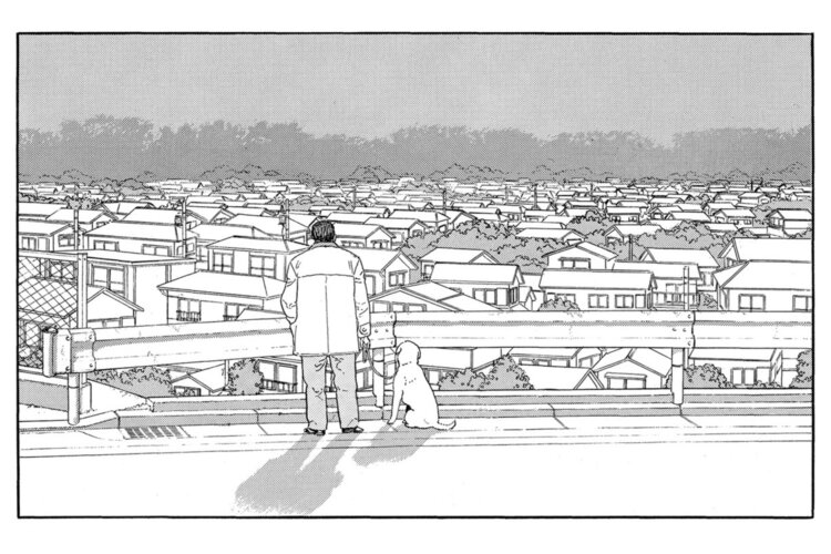『歩くひと』第二話「雪が降る」4ページ目2コマ目。（C）パピエ／谷口ジロー